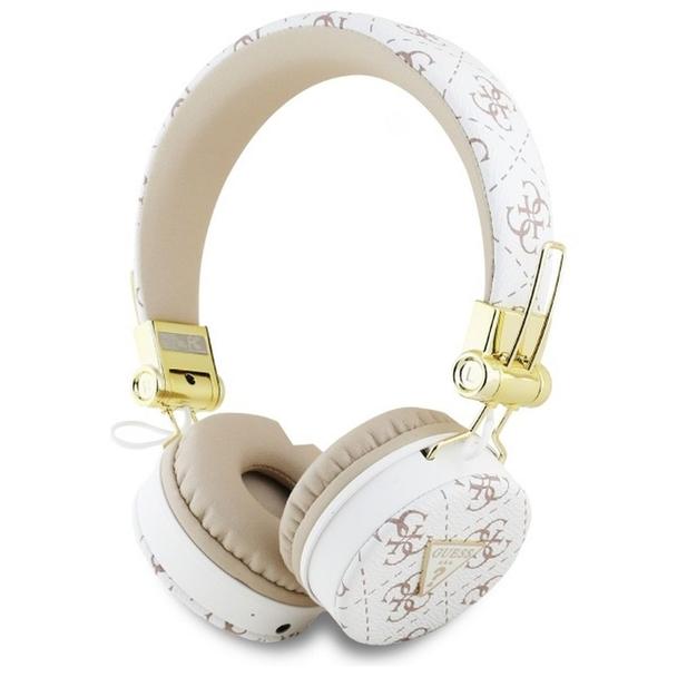 GUESS słuchawki bezprzewodowe bluetooth nagłowne ENC GUBH70E4PTMH (PU 4G Triangle Round Shape) białe