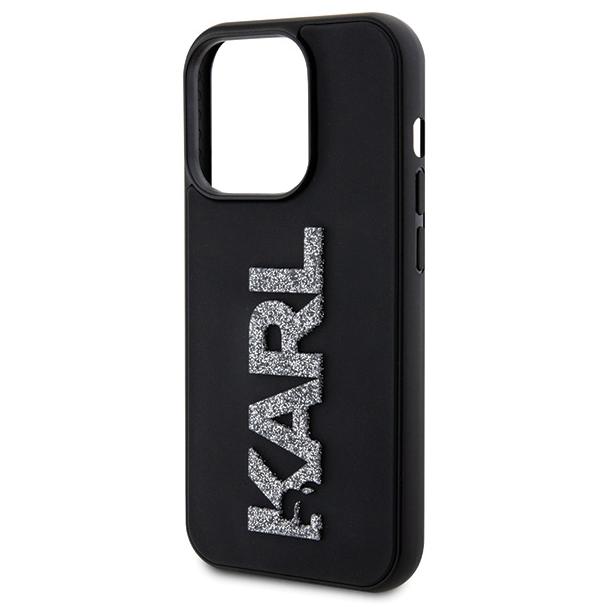 KARL LAGERFELD futerał do IPHONE 15 Pro Max KLHCP15X3DMBKCK (3D Logo Glitter) czarny