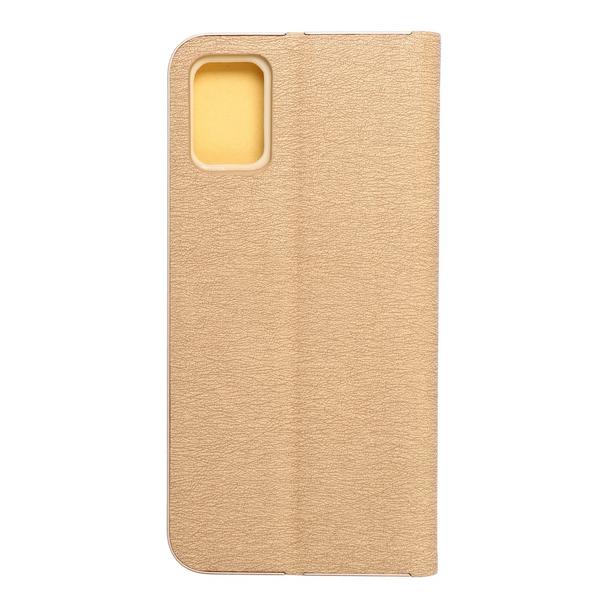 Etui z klapką na Samsung A51 Luna Book Gold złote