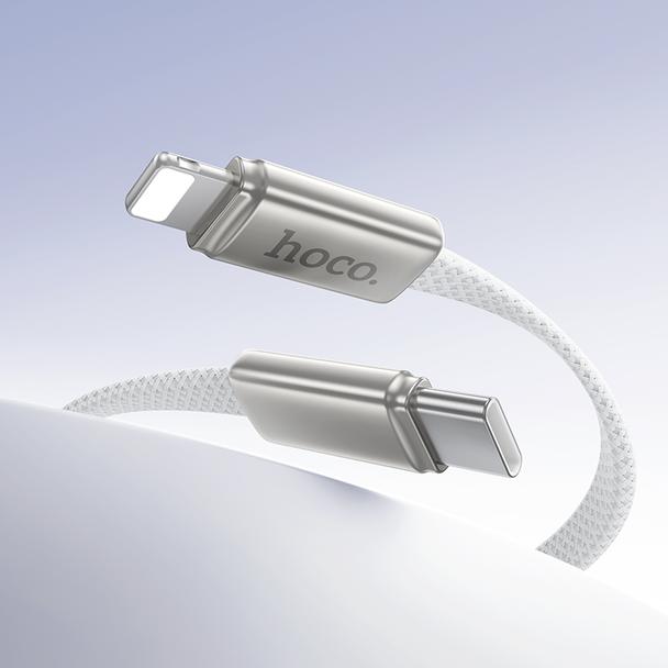 Kabel USB C do Lightning Hoco PD 30W 1 m płaski  X125 biały