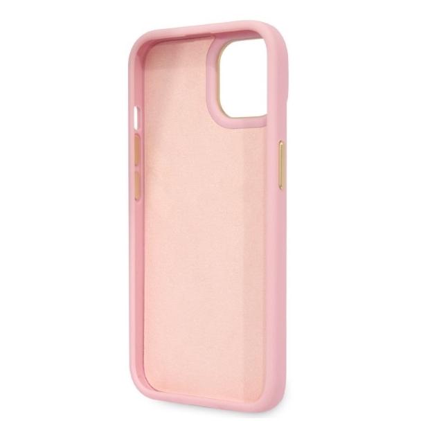 GUESS futerał do IPHONE 13 / 14 / 15 GUHCP14SHGCRHP (Croco Collection) różowy