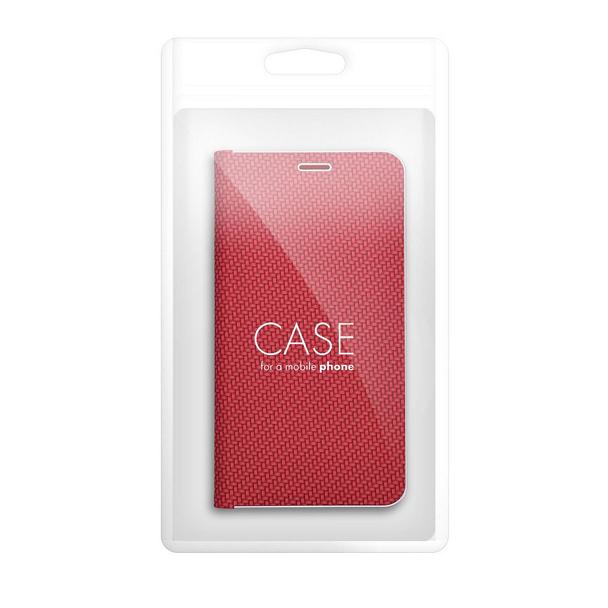 Etui z klapką na Samsung S26 FE Luna Book Carbon czerwone