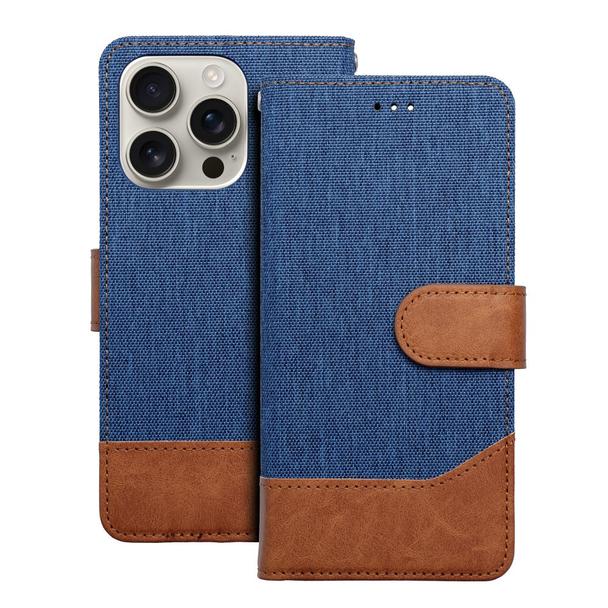 Etui z klapką na iPhone 16 PRO Jeans Book niebieskie