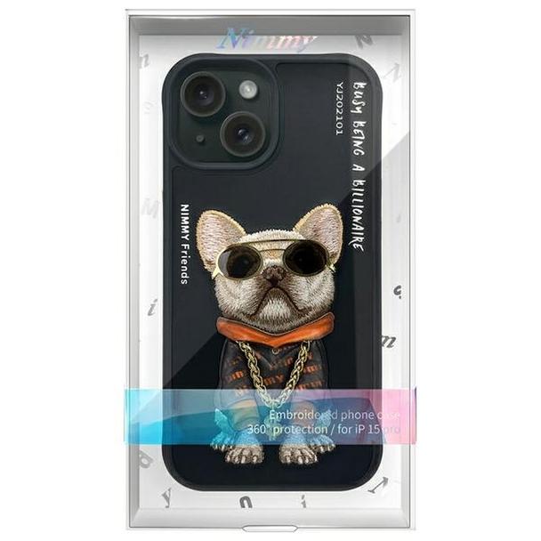 NIMMY futerał GLASSES COOL DOG do IPHONE 15 czarny