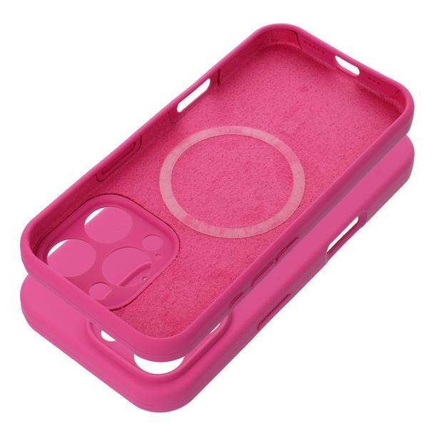 Futerał do iPhone 15 PRO MAX Silicone 2mm zgodny z MagSafe różowy