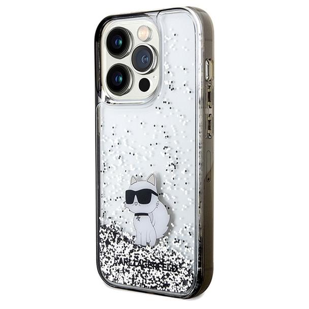 KARL LAGERFELD futerał do IPHONE 14 Pro Max KLHCP14XLKCNSK (Liquid Glitter C) transparentny