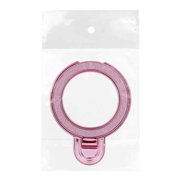 Stojak na telefon CIRCLE GLITTER - naklejany - różowy