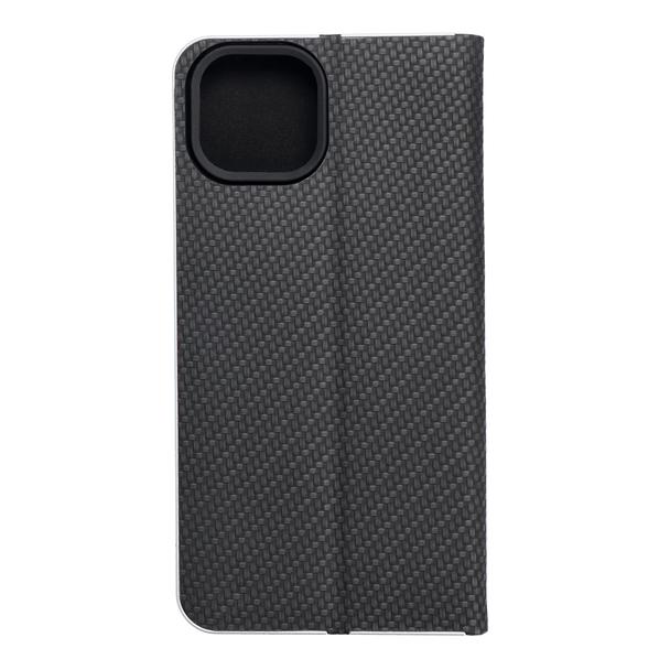 Etui z klapką na iPhone 14 Luna Book Carbon czarne