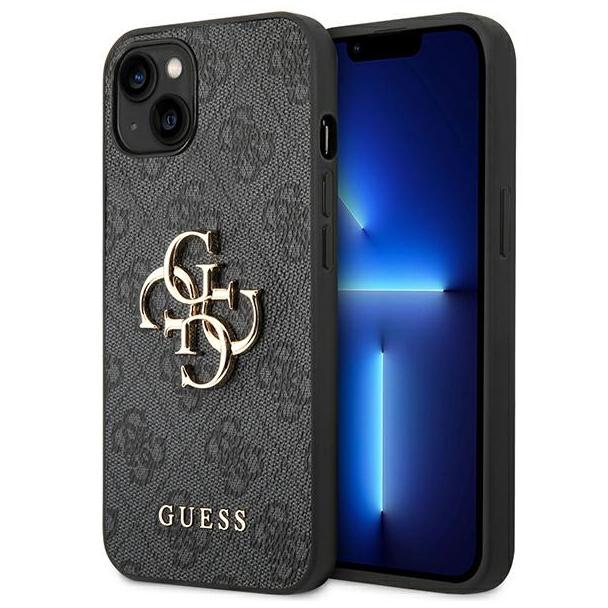 GUESS futerał do IPHONE 13 / 14 / 15 GUHCP14S4GMGGR (4G Big Metal Logo) szary