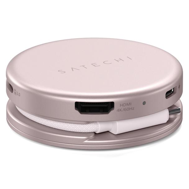 Adapter HUB 5w1 USB C Satechi OntheGo STPOTG5P blush