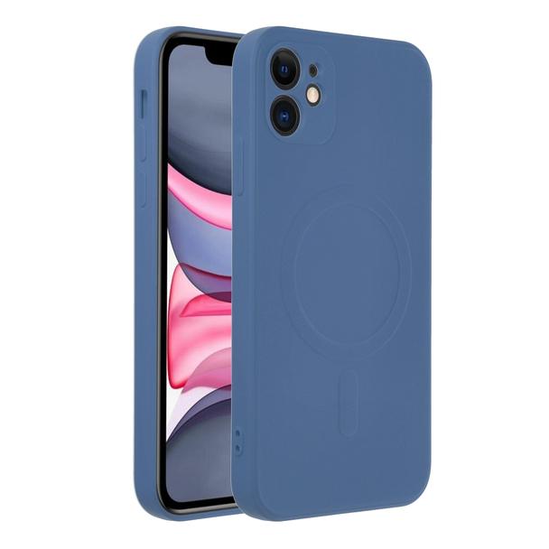 Futerał do iPhone 11 Silicone Mag Cover zgodny z MagSafe niebieski