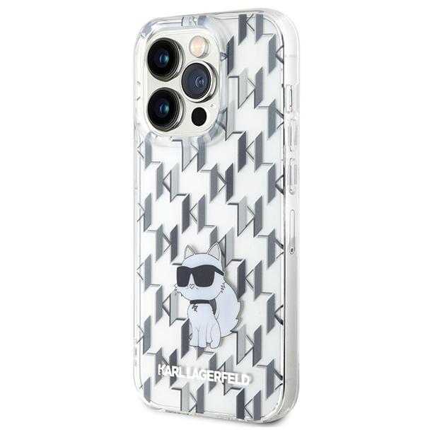KARL LAGERFELD futerał do IPHONE 15 Pro KLHCP15LHNCMKLT (Monogram) transparentny