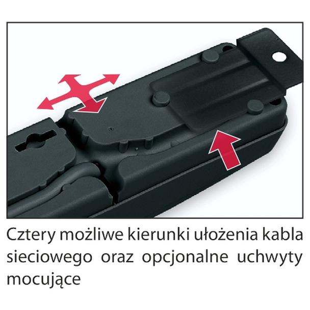 Listwa zasilająca 5 gniazd ACAR F5 3 m czarna