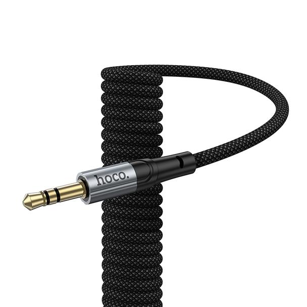 Kabel AUX Jack 3,5 mm do USB C Hoco 1,5 m UPA33B czarny