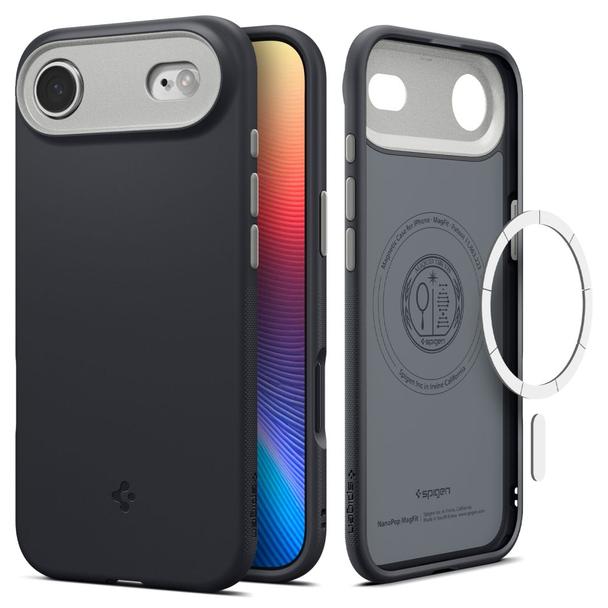 SPIGEN futerał NANO POP MAG kompatybilny z MagSafe do IPHONE 17 Air black sesame