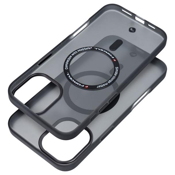 Etui na iPhone 16 PLUS Forcell F-Protect Levels Dual Layer 4D technology zgodne z MagSafe Military Drop-Test smoky black