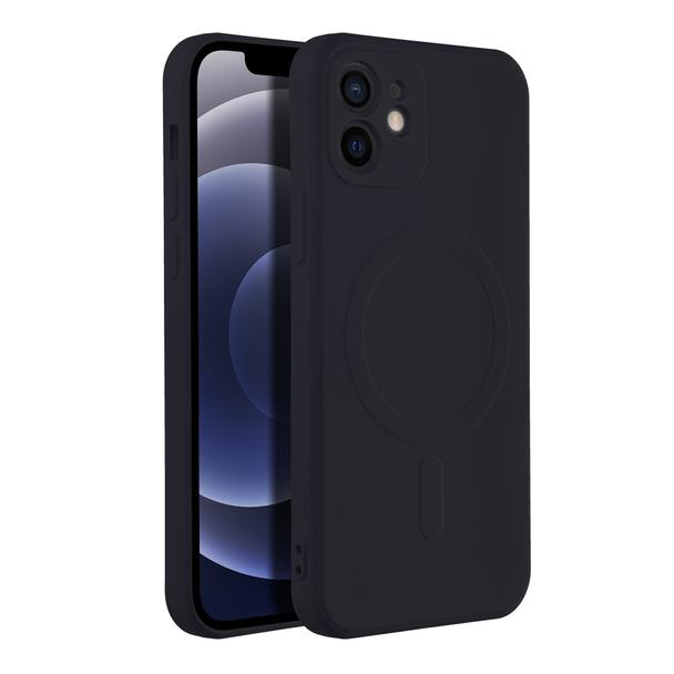 Futerał do iPhone 12 Silicone Mag Cover zgodny z MagSafe czarny