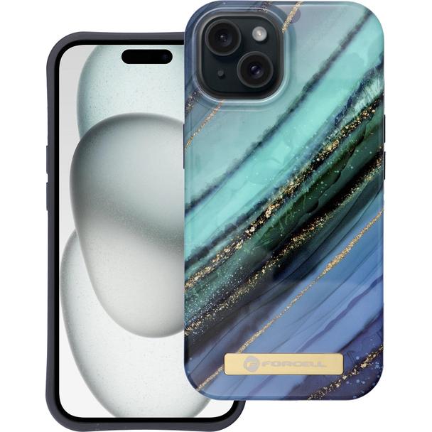 Etui na iPhone 15 Forcell F-Protect Mirage zgodny z MagSafe jade marble