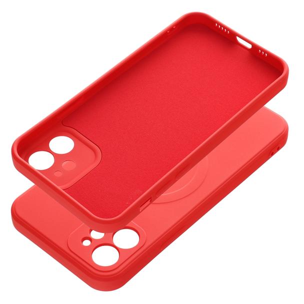 Futerał do iPhone 12 Silicone Mag Cover zgodny z MagSafe czerwony