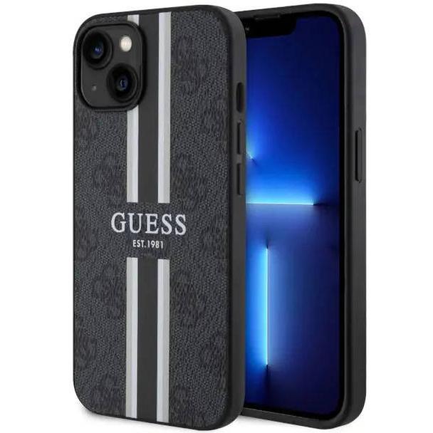 GUESS futerał do IPHONE 14 kompatybilny z MagSafe GUHMP14SP4RPSK (4G Printed Stripes) czarny