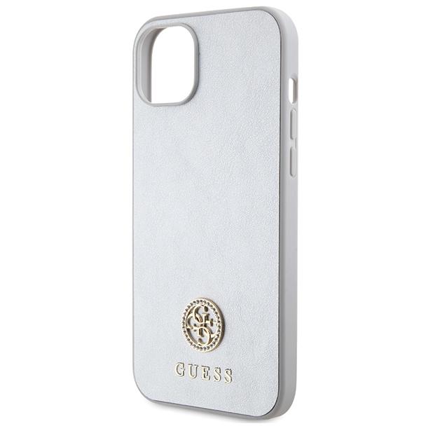 GUESS futerał do IPHONE 13 / 14 / 15 GUHCP15SPS4DGPS (Strass Metal Logo) srebrny