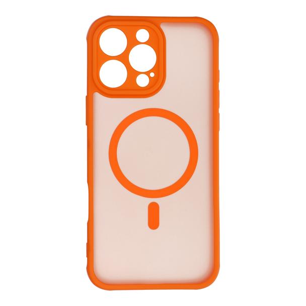Futerał do iPhone 16 PRO MAX Full Matte Mag Cover zgodny z MagSafe pomarańczowy