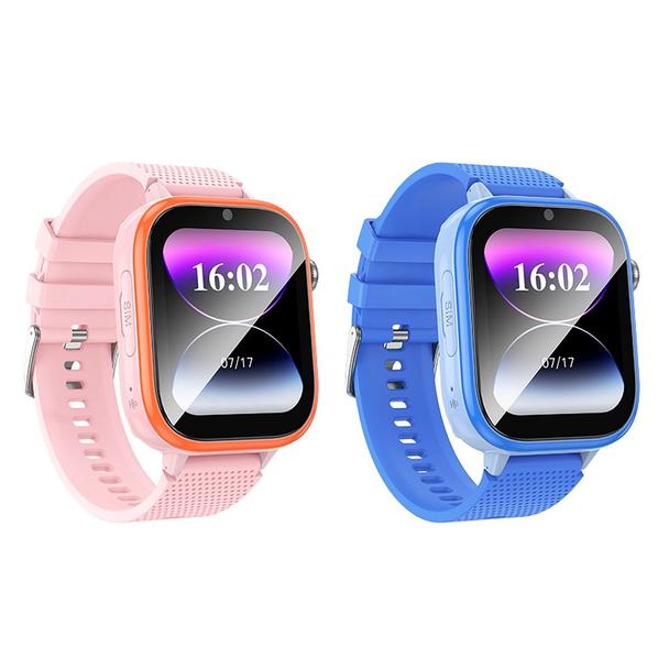 Smartwatch dla dzieci Hoco 1,83" 4G GPS z funkcją rozmowy Y101 niebieski