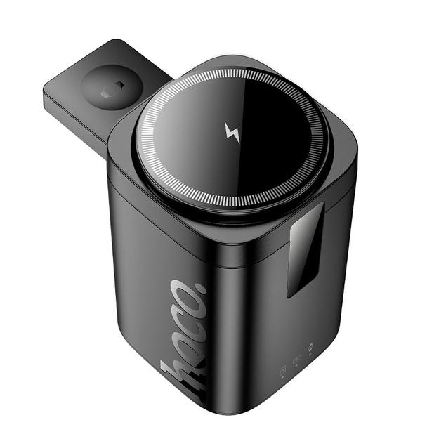 Ładowarka indukcyjna Hoco 3w1 15W kompatybilna z Apple Watch CQ20 czarna