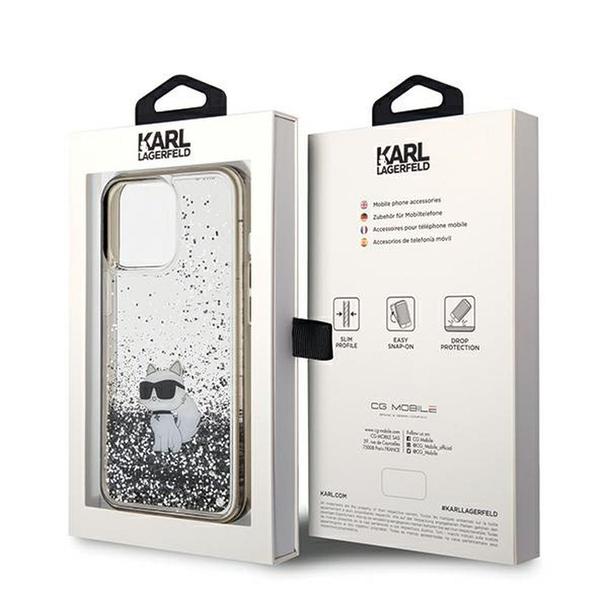 KARL LAGERFELD futerał do IPHONE 13 Pro KLHCP13LLKCNSK (Liquid Glitter C) transparentny