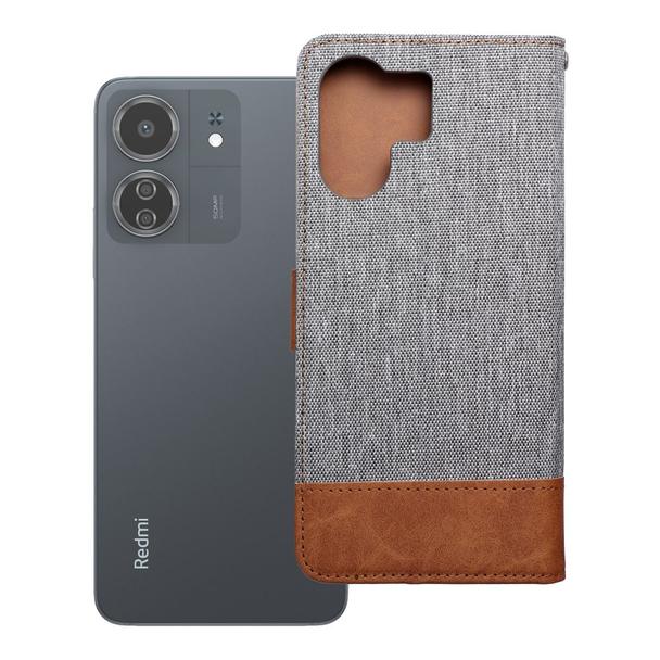 Etui z klapką na Xiaomi Redmi 13C / Poco C65 Jeans Book szare