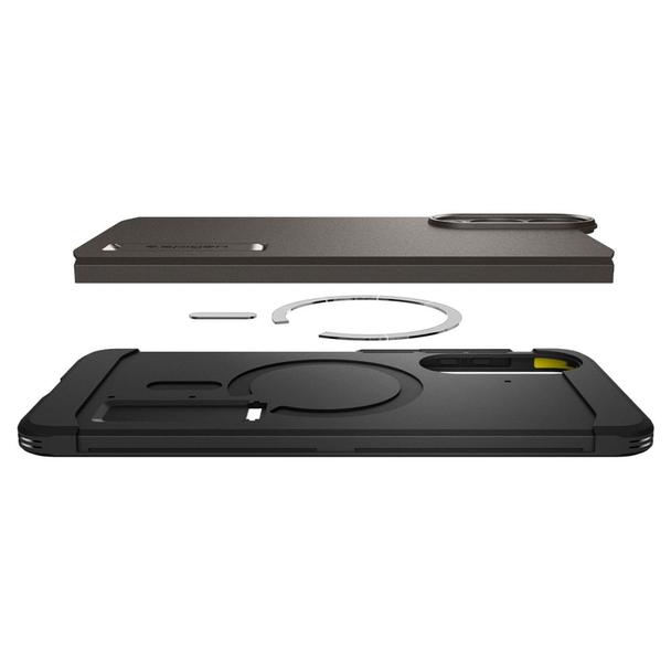 SPIGEN futerał TOUGH ARMOR kompatybilny z MagSafe do SAMSUNG S25 Edge gunmetal