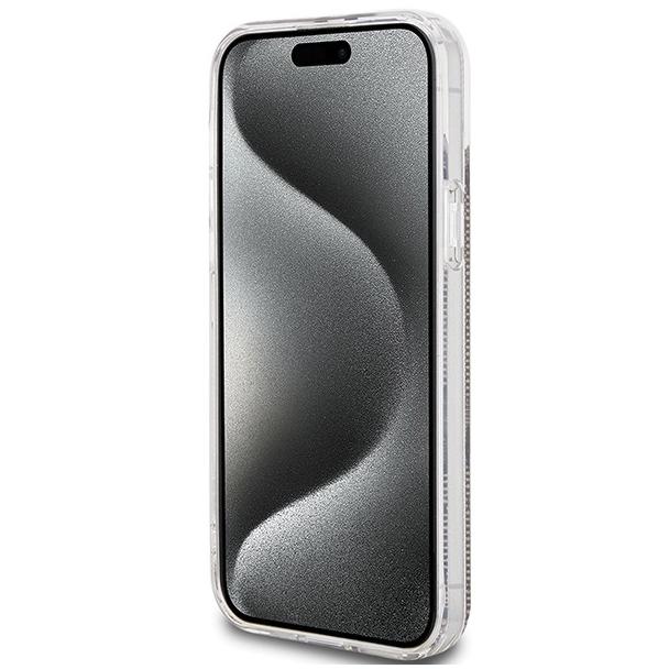 GUESS futerał do IPHONE 15 GUHCP15SH4PSEGW (4G Gold Stripe) brązowy