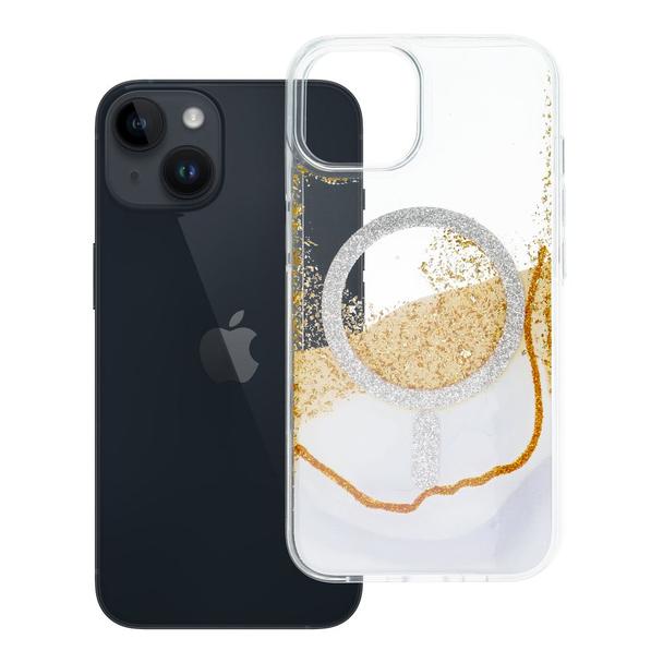 Etui na iPhone 13 / 14 Golden zgodne z MagSafe białe