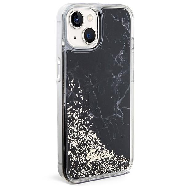 GUESS futerał do IPHONE 13 / 14 / 15 GUHCP14SLCSGSGK (Liquid Glitter Marble) czarny