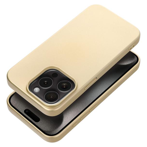 Futerał do iPhone 15 PRO Metallic złoty