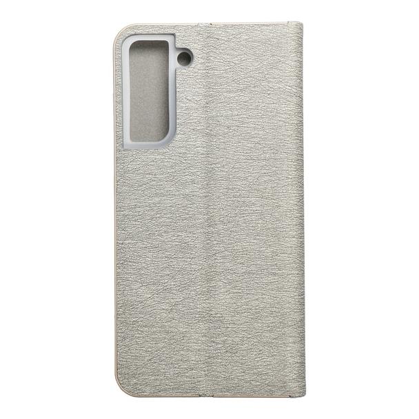 Kabura LUNA Book Gold do SAMSUNG S21 FE srebrny