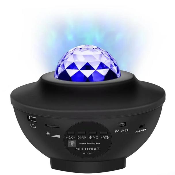 Lampka nocna projektor gwiazd G493 czarna