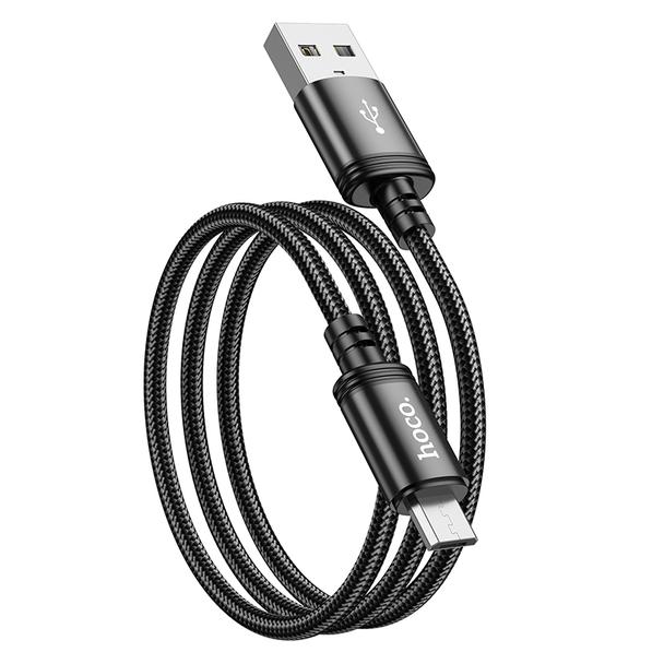 Kabel USB A do Micro USB Hoco 2,4A 1 m X89 czarny