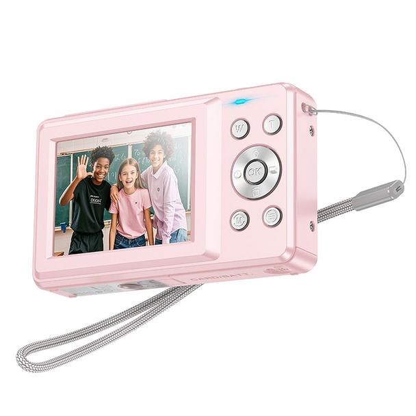 Aparat cyfrowy Hoco 5MP 2,8" Full HD DV202 różowy