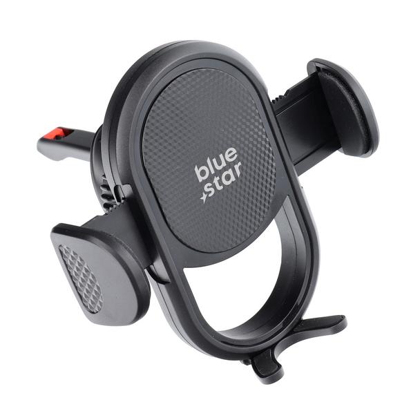 Uchwyt na telefon do samochodu grawitacyjny Blue Star Smart Lock Smile do kratki czarny