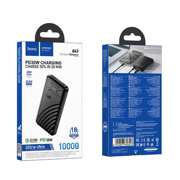 Powerbank 10000 mAh QC PD 30W 3A Hoco Q42 czarny