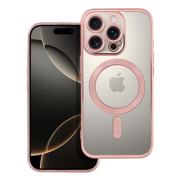 Futerał do iPhone 16 PRO Electro Mag Cover zgodny z MagSafe złoty róż
