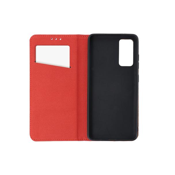 Etui z klapką na Xiaomi Redmi 17C Smart Pro Book skórzane bordowe