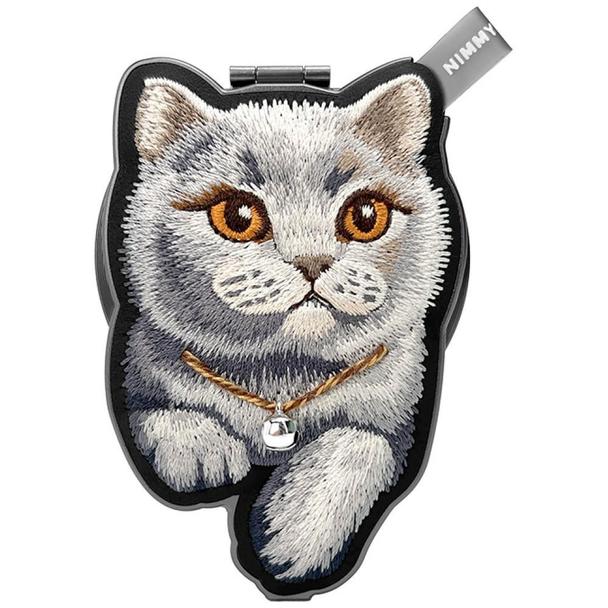 NIMMY zawieszka magnetyczna DENIM FASHION BRITISH SHORTHAIR CAT czarna