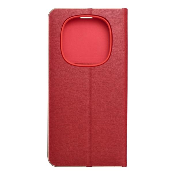 Etui z klapką na Xiaomi Redmi NOTE 14 PRO 4G Luna Book Gold czerwone