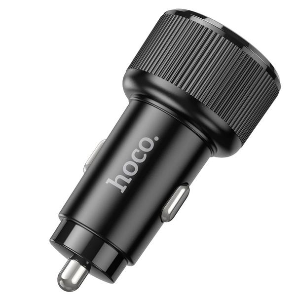 Ładowarka samochodowa Hoco 2 x USB C QC PD 50W NZ14B czarna