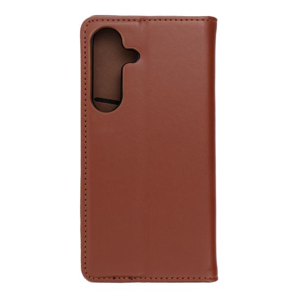 Etui z klapką na Samsung S25 Smart Pro Book skórzane brązowe
