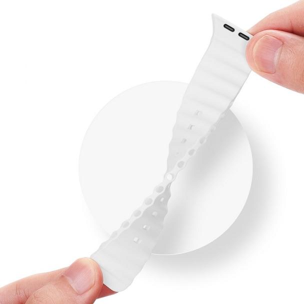 DUX DUCIS pasek OCEAN WAVE silikonowy do Apple Watch 42 / 44 / 45 mm biały