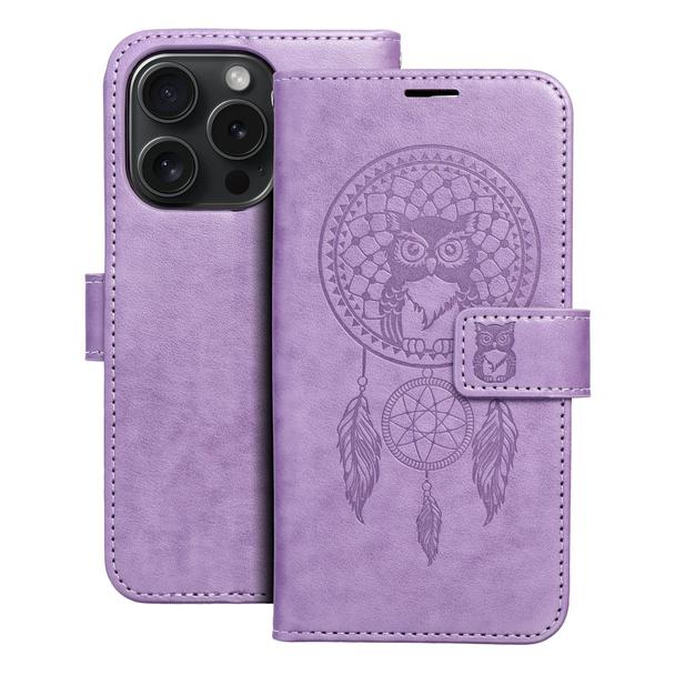 Etui z klapką na iPhone 15 PRO Mezzo Book łapacz snów fioletowe