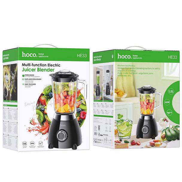 Blender kielichowy Hoco w stylu retro 1,5L HE33 czarny